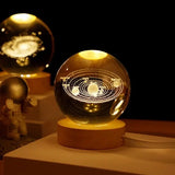 Gift Festival USB LED Night Light, Galaxy Crystal Ball Lamp