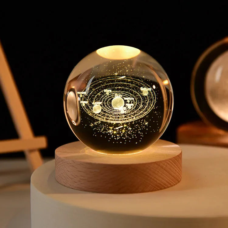 Gift Festival USB LED Night Light, Galaxy Crystal Ball Lamp