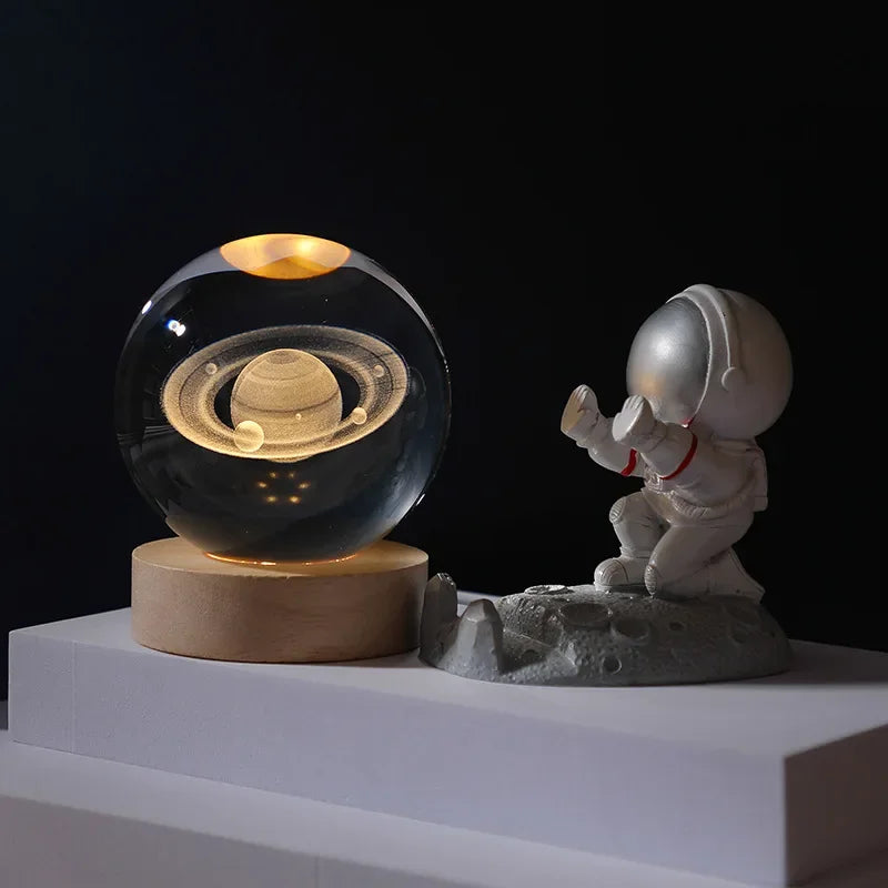 Gift Festival USB LED Night Light, Galaxy Crystal Ball Lamp