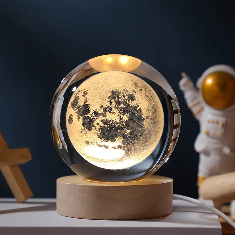 Gift Festival USB LED Night Light, Galaxy Crystal Ball Lamp