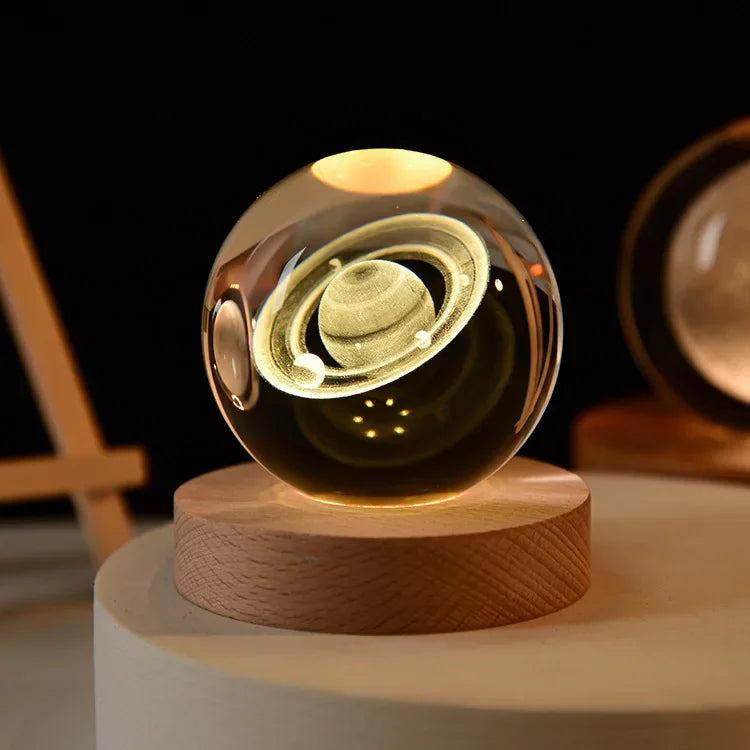 Gift Festival USB LED Night Light, Galaxy Crystal Ball Lamp