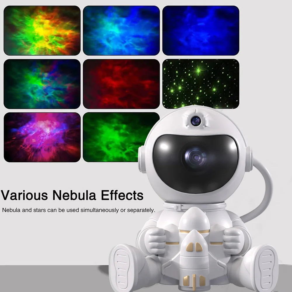 Rocket Astronaut LED Star Galaxies Projector