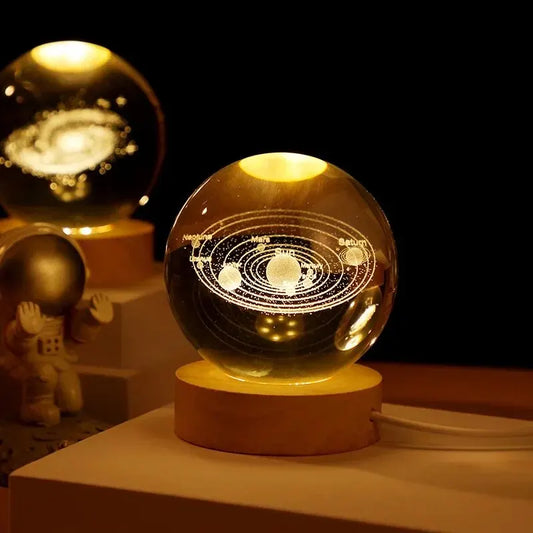 Gift Festival USB LED Night Light, Galaxy Crystal Ball Lamp