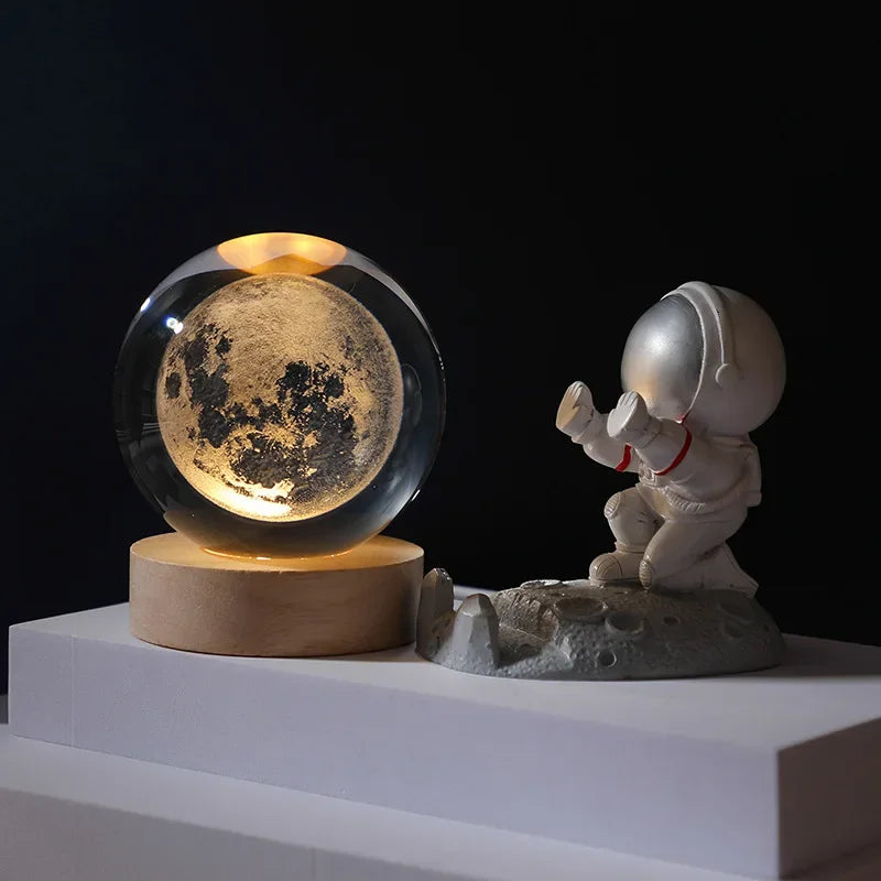 Gift Festival USB LED Night Light, Galaxy Crystal Ball Lamp