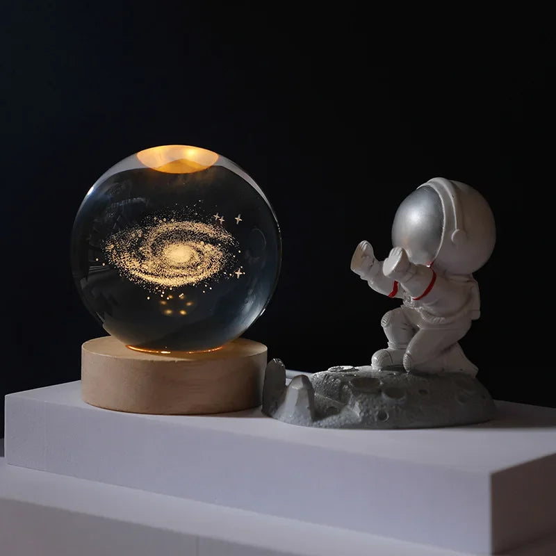 Gift Festival USB LED Night Light, Galaxy Crystal Ball Lamp