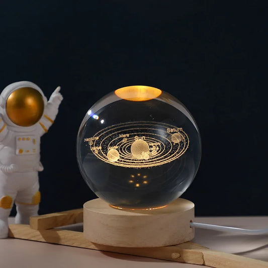 Gift Festival USB LED Night Light, Galaxy Crystal Ball Lamp