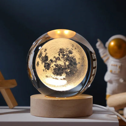 Gift Festival USB LED Night Light, Galaxy Crystal Ball Lamp