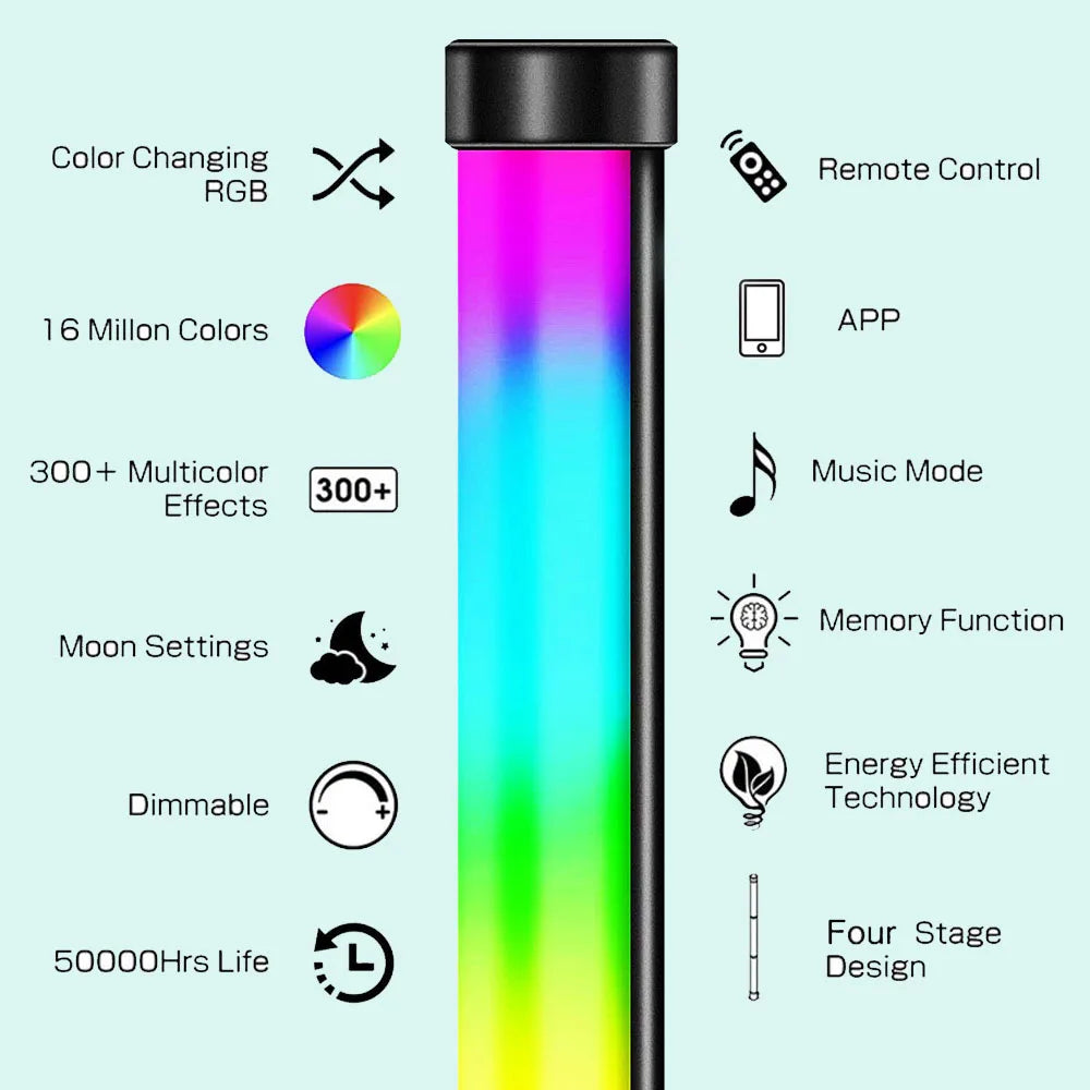 LED Mood Floor Lamp – App & Remote Control with Music Sync